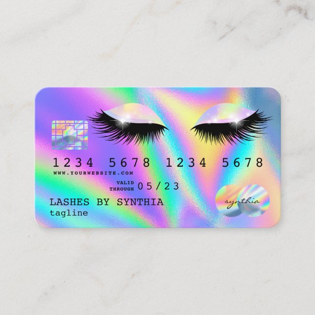 Holograph  Modern  Eyes Lashes Credit Card (Front)