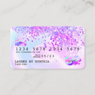 Holograph Pastel unicorn Modern Credit Card Style