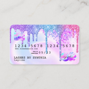 Holograph Pastel unicorn Modern Credit Card Style