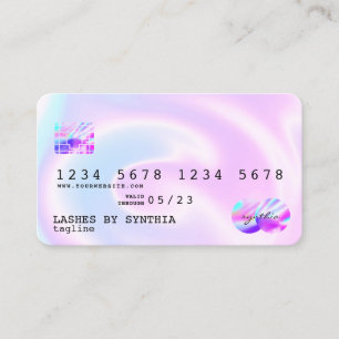Holograph Pastel unicorn Modern Credit Card Style