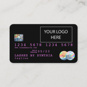 Holograph Unicorn Dripp Credit Card add your logo