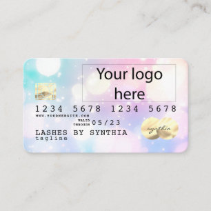 Holograph Unicorn Dripp Credit Card add your logo