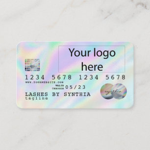 Holograph Unicorn Dripp Credit Card add your logo