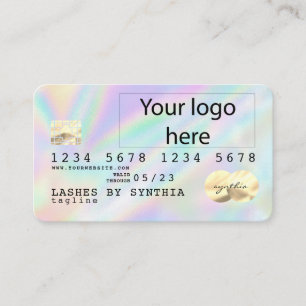 Holograph Unicorn Dripp Credit Card add your logo