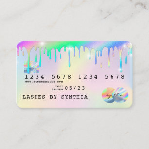 Holograph Unicorn Dripping Credit Card Lashes