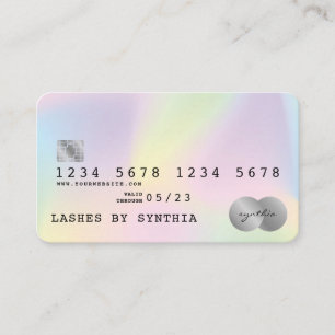 Holograph Unicorn Modern Credit Card Style