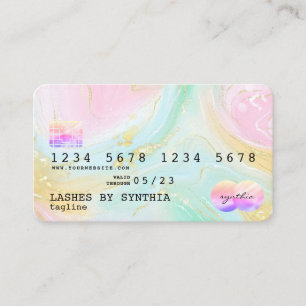 Holograph Unicorn Modern Credit Card Style Logo