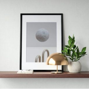 Holographic 80s Modern Futuristic Art Poster