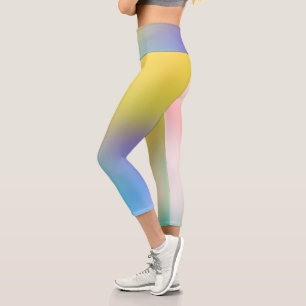 Holographic Abstract Capri Leggings