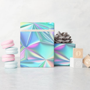 Holographic Abstract Pattern Wrapping Paper