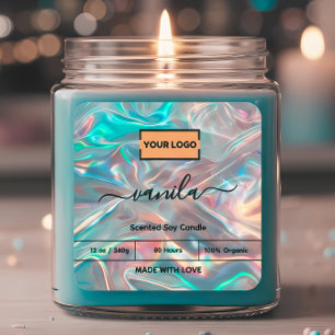 Holographic Add Your Logo Candle Label