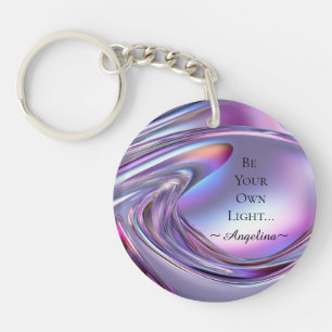 Holographic Aesthetic Key Ring
