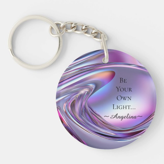 Holographic Aesthetic Key Ring (Front)