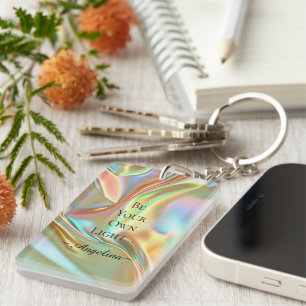 Holographic Aesthetic Key Ring
