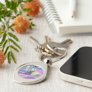 Holographic Aesthetic Key Ring