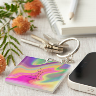 Holographic Aesthetic Key Ring