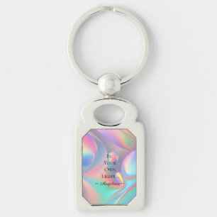 Holographic Aesthetic Key Ring