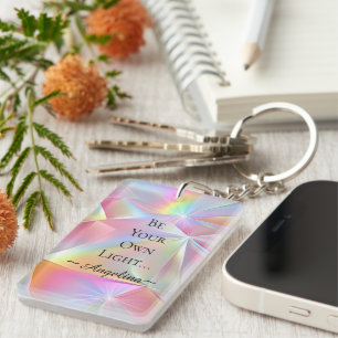 Holographic Aesthetic Key Ring