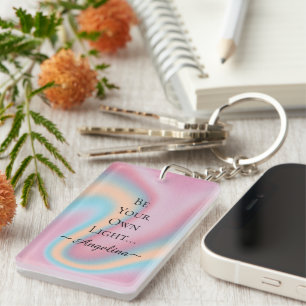 Holographic Aesthetic Key Ring