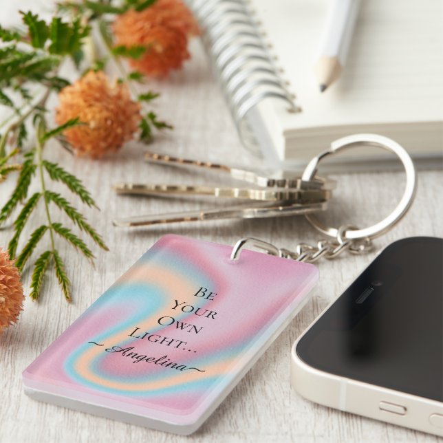 Holographic Aesthetic Key Ring (Front Right)