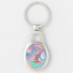 Holographic Aesthetic Key Ring