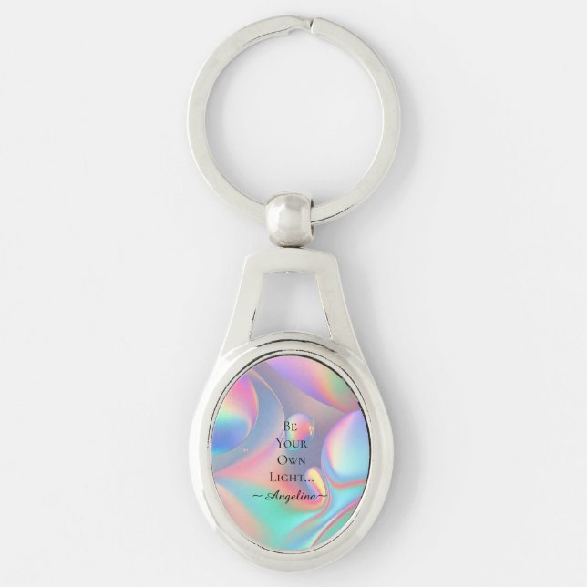 Holographic Aesthetic Key Ring (Front)