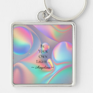 Holographic Aesthetic Key Ring