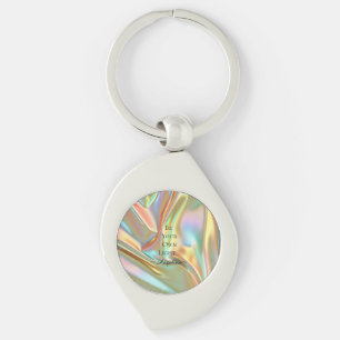 Holographic Aesthetic Key Ring