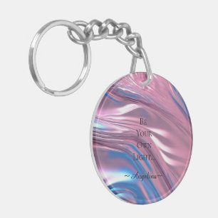 Holographic Aesthetic Key Ring