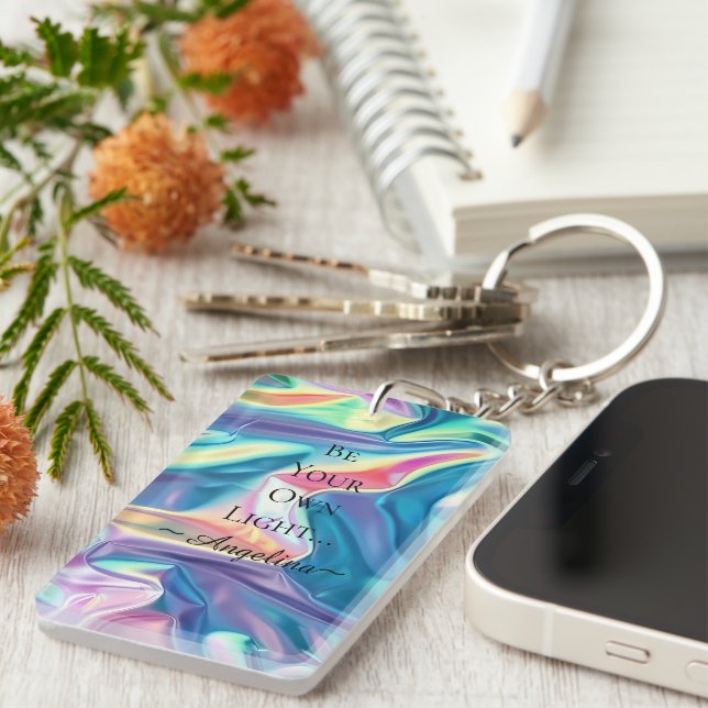 Holographic Aesthetic Key Ring (Front Right)