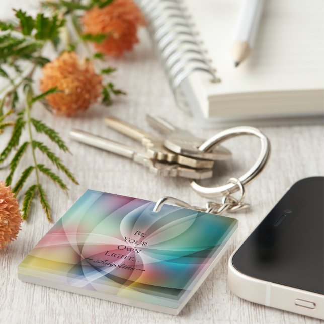 Holographic Aesthetic Key Ring (Front Right)