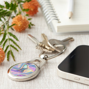 Holographic Aesthetic Key Ring
