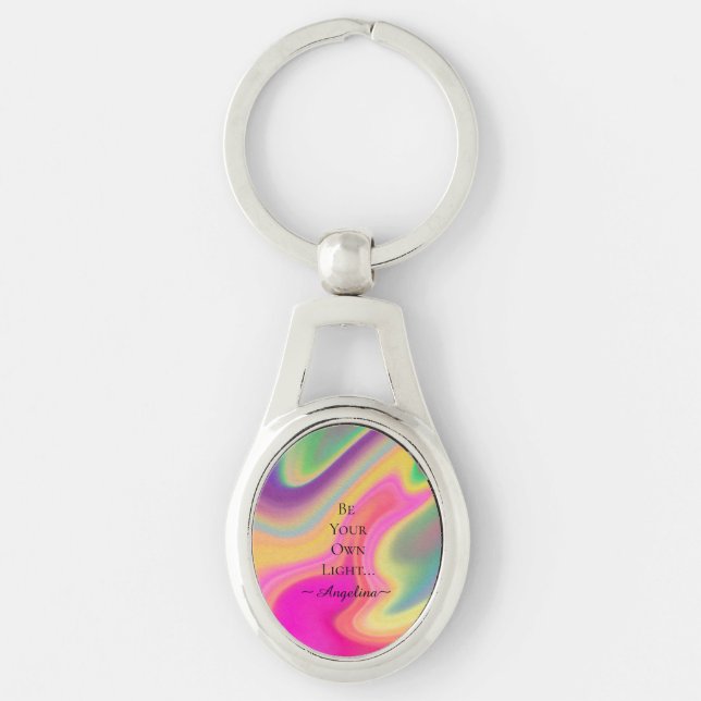 Holographic Aesthetic Key Ring (Front)
