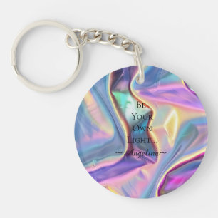 Holographic Aesthetic Key Ring