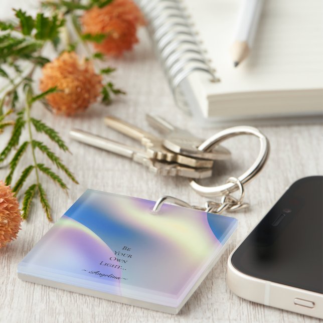 Holographic Aesthetic Key Ring (Front Right)