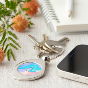 Holographic Aesthetic Key Ring