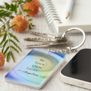 Holographic Aesthetic Key Ring