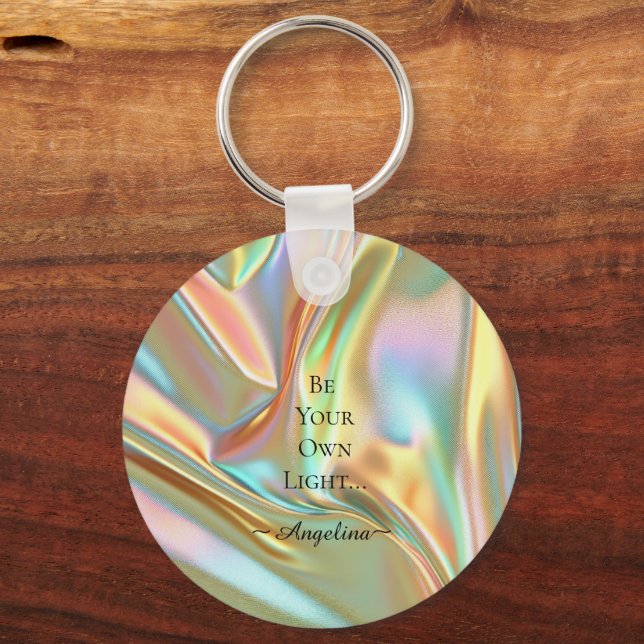 Holographic Aesthetic Key Ring (Back)