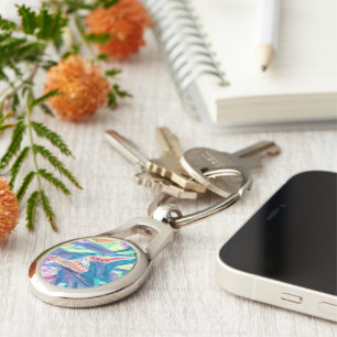Holographic Aesthetic Key Ring