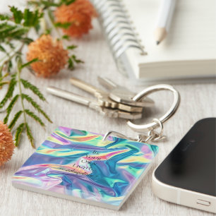 Holographic Aesthetic Key Ring