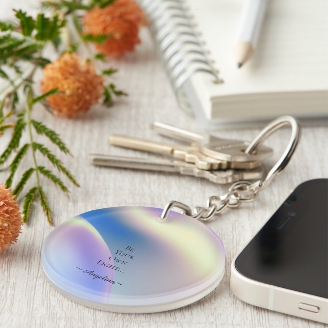 Holographic Aesthetic Key Ring (Front Right)