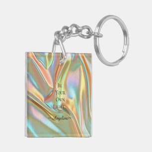 Holographic Aesthetic Key Ring