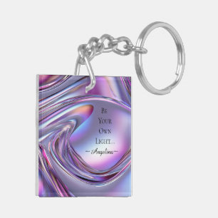 Holographic Aesthetic Key Ring