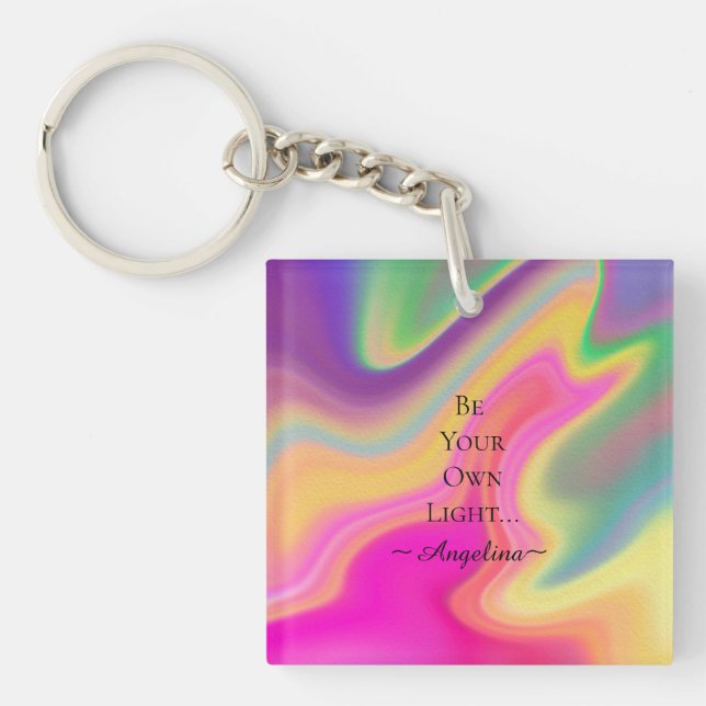 Holographic Aesthetic Key Ring (Front)