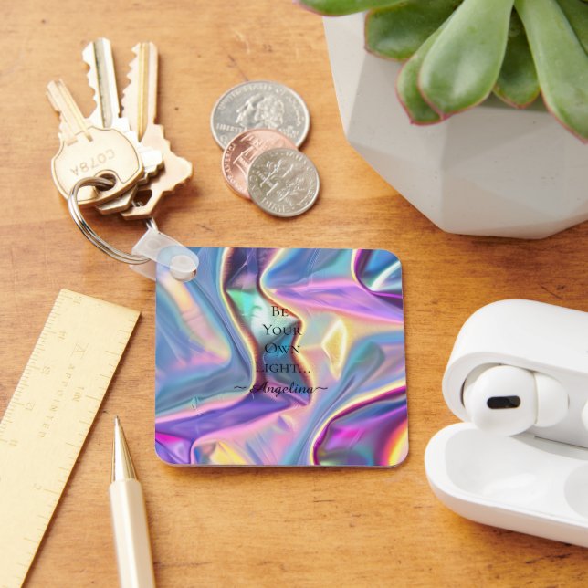 Holographic Aesthetic Key Ring (Desk)