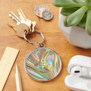 Holographic Aesthetic Key Ring