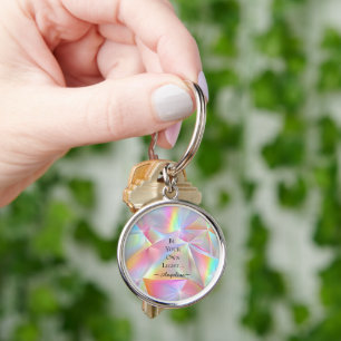 Holographic Aesthetic Key Ring
