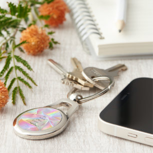 Holographic Aesthetic Key Ring