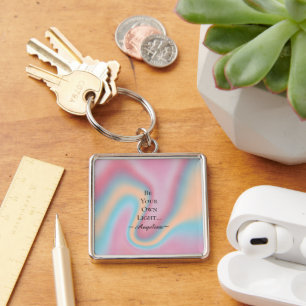 Holographic Aesthetic Key Ring