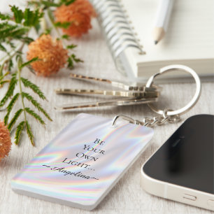 Holographic Aesthetic Key Ring